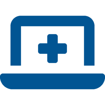 laptop-medical-solid Healthcare Technology Icon
